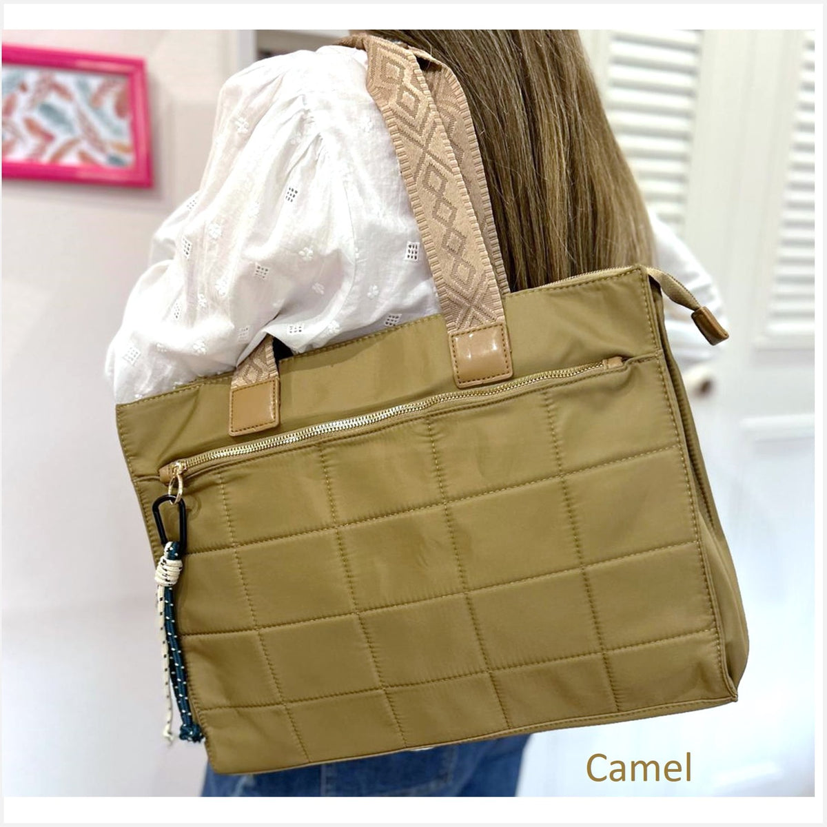 Bolso Nylon Personalizable Camel