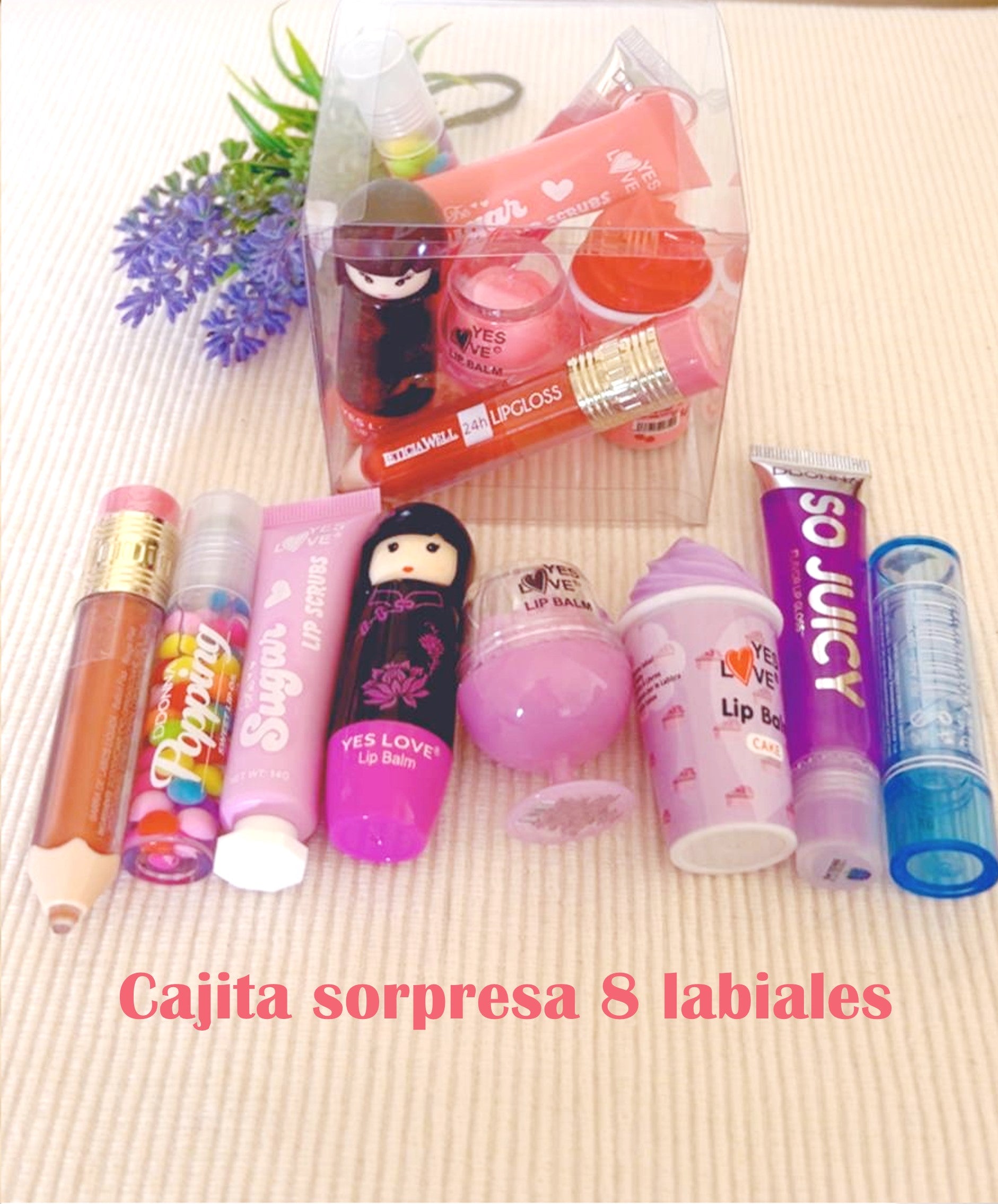 Cajita 8 labiales a suertes