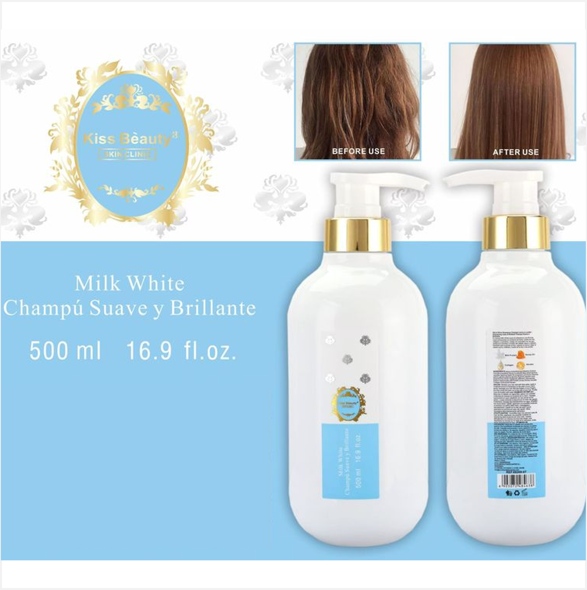 Kiss Beauty Champú Milk White