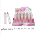Pack barra de labios + lip gloss magic color