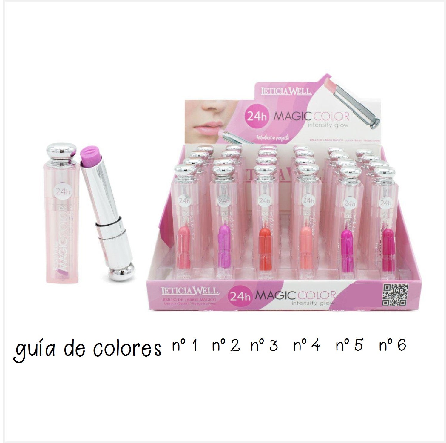 Pack barra de labios + lip gloss magic color
