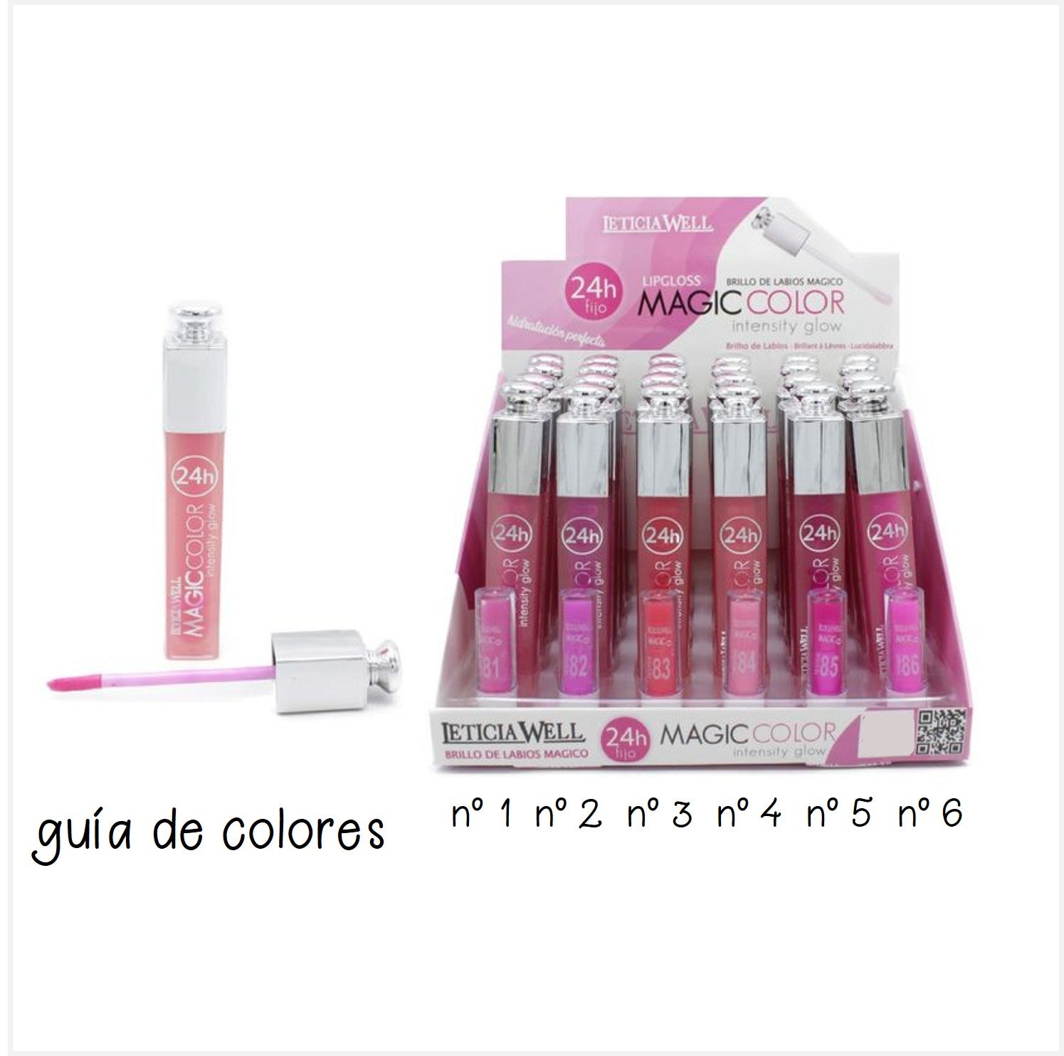 Pack barra de labios + lip gloss magic color
