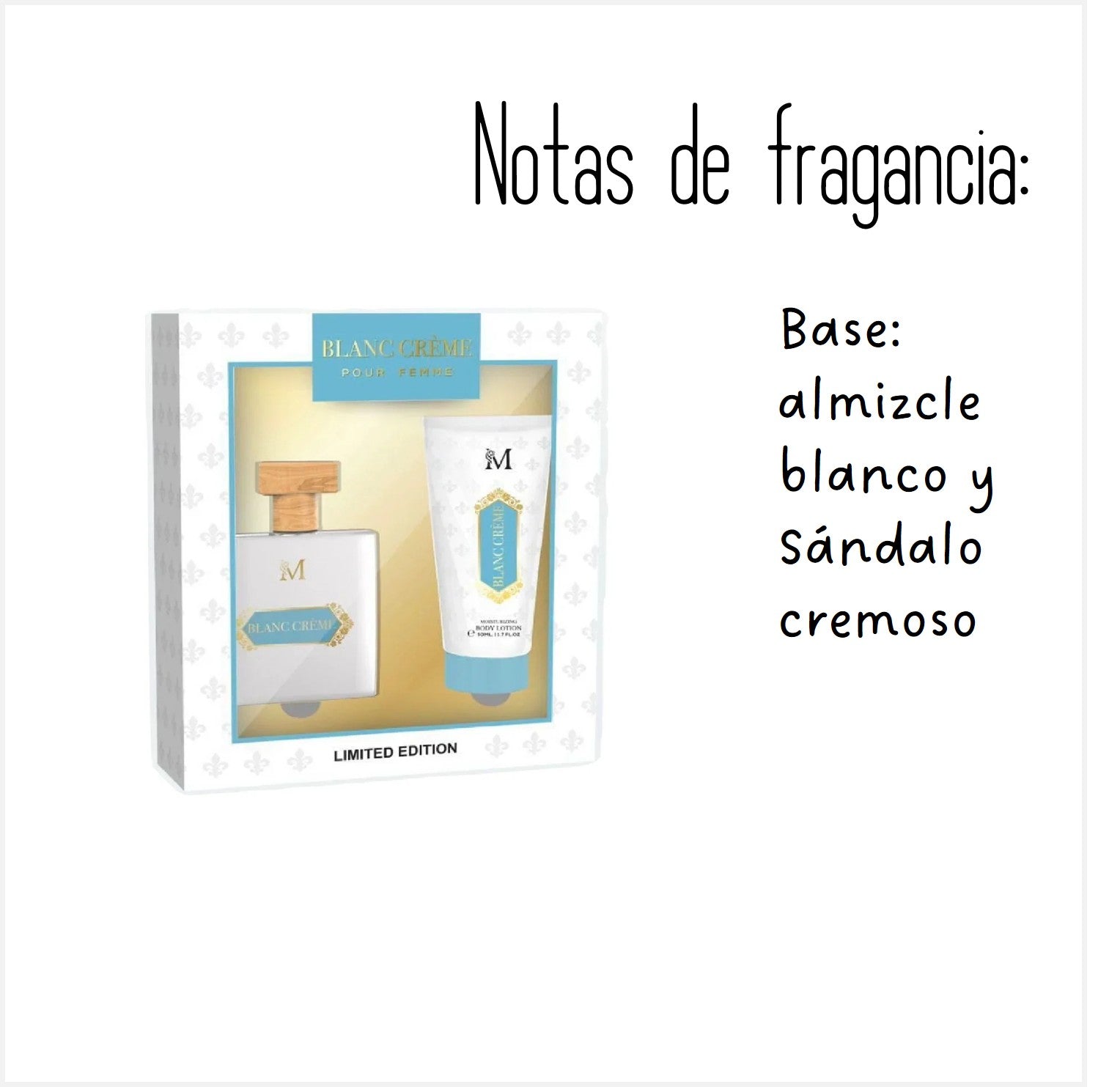 Set Agua de Perfume y body lotion Blanc Creme, Montage Brands