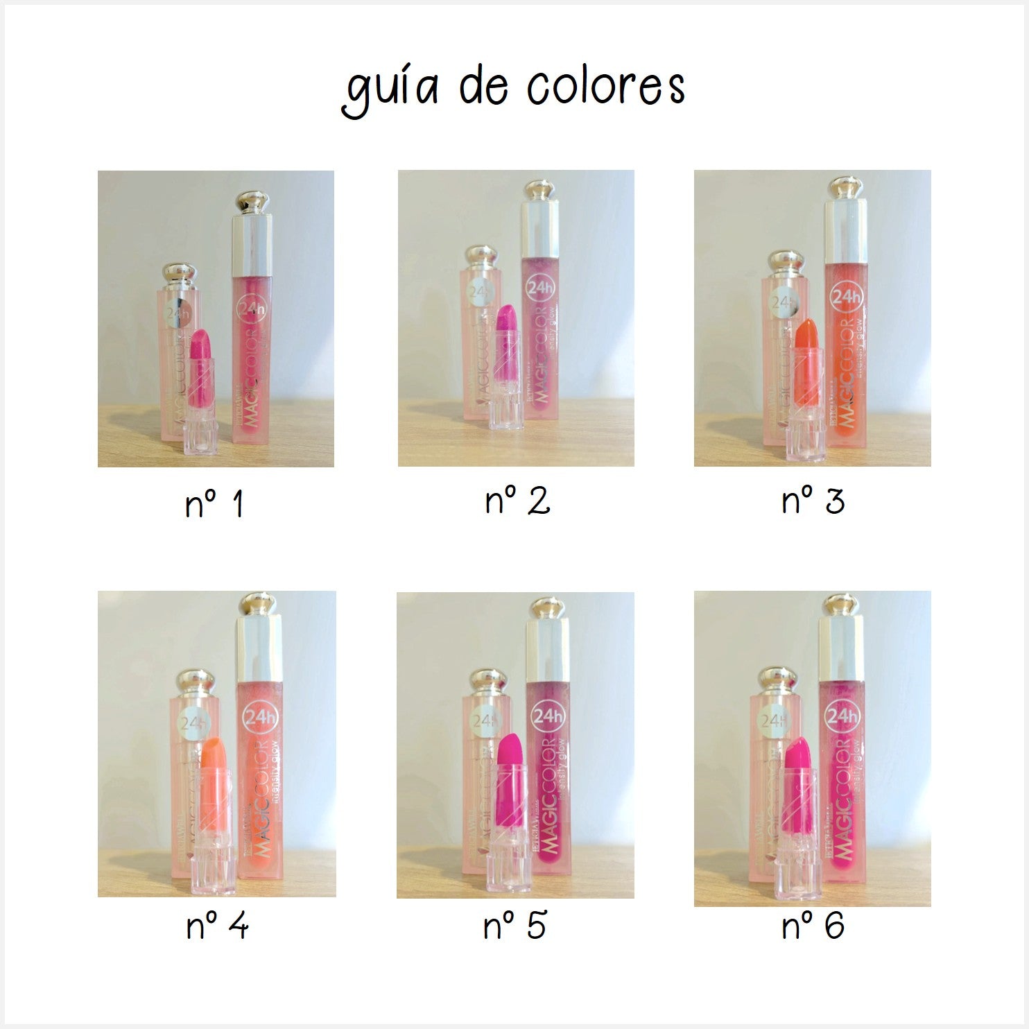 Pack barra de labios + lip gloss magic color