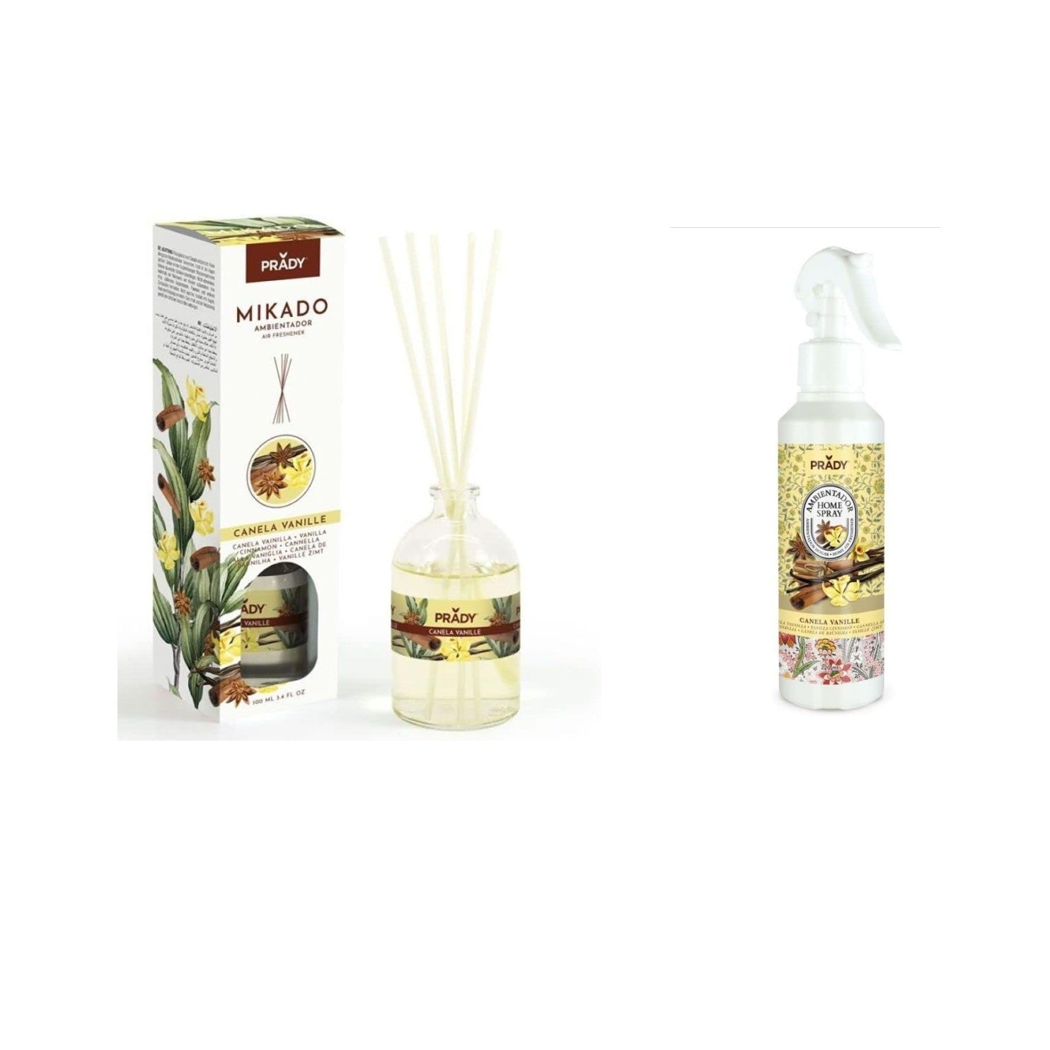 Pack Sorpresa de ambientadores y colonias ,  6 artículos de la marca Prady con aromas aleatorios