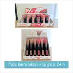 Pack barra de labios + lip gloss 24 horas