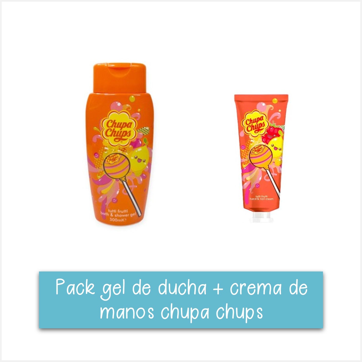 Pack gel de ducha + crema de manos tutti fruti chupa chups