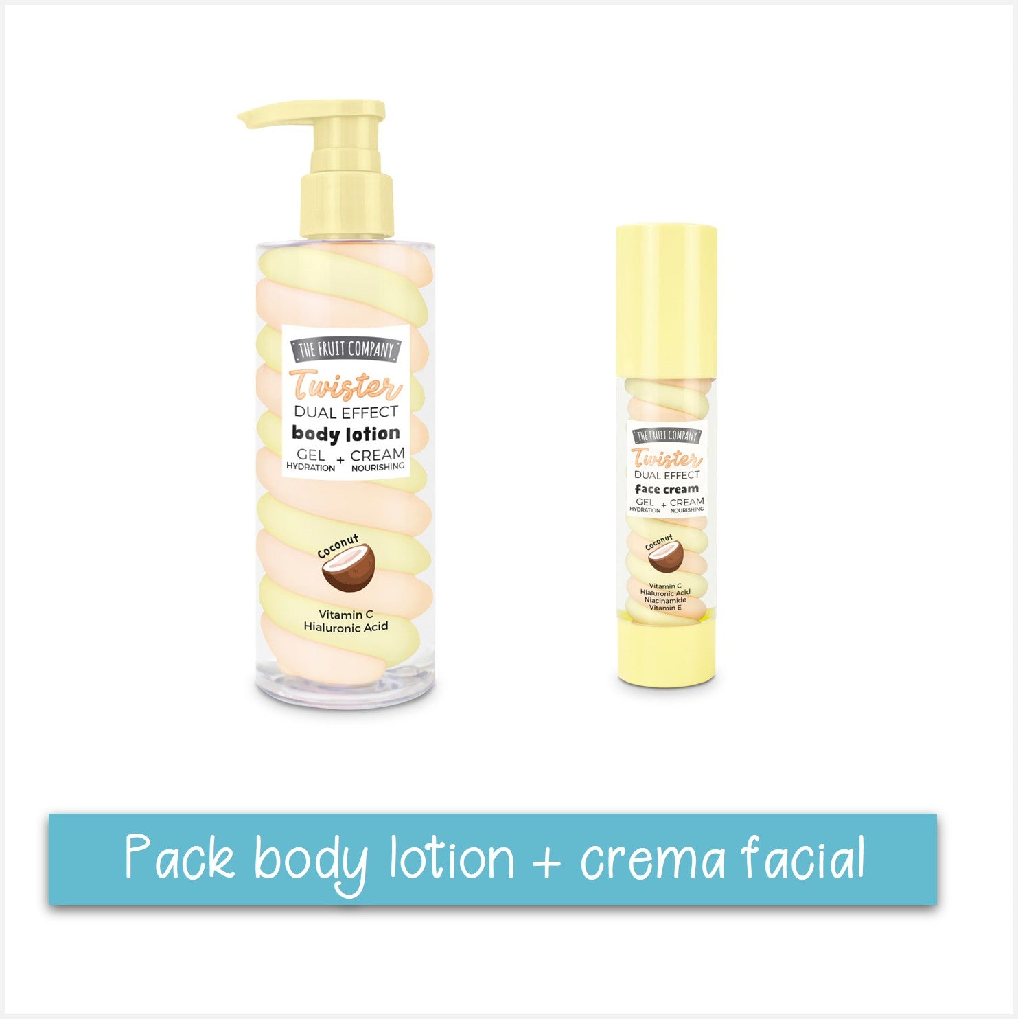 Pack crema twister Coco The Fruit Company corporal y facial