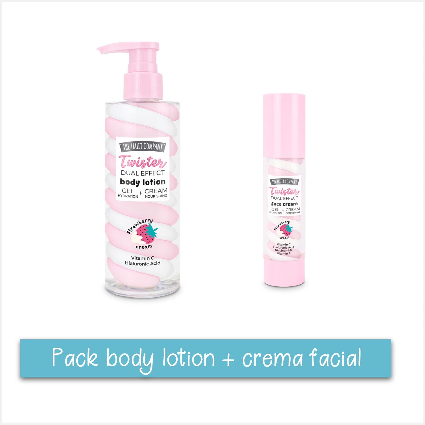 Pack crema twister Fresa Nata The Fruit Company corporal y facial