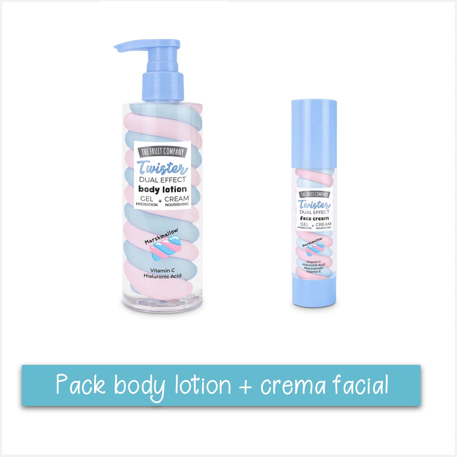 Pack crema twister Nube de Colores The Fruit Company corporal y facial